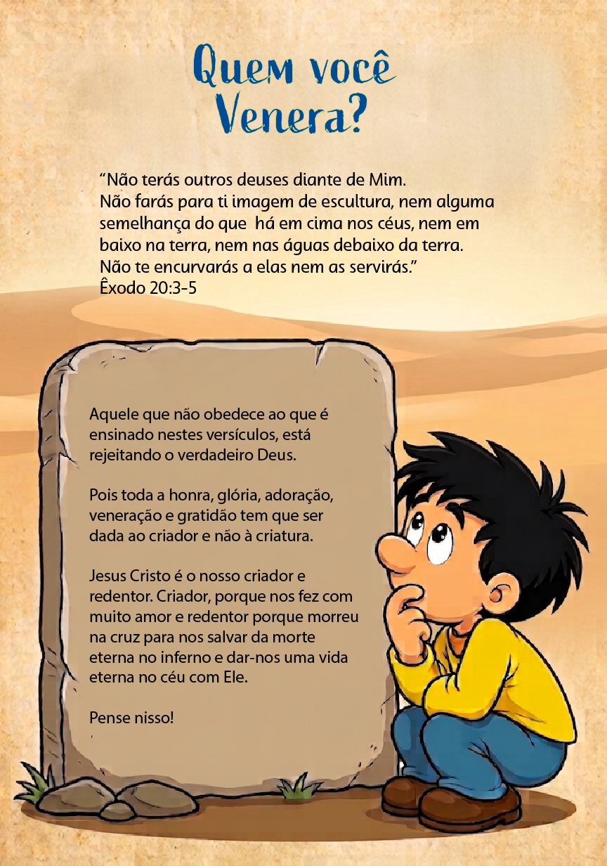 Verso do card Quem voce venera